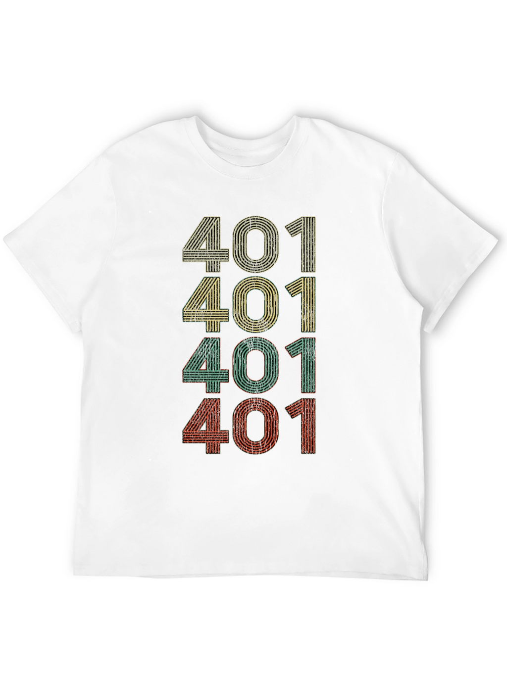 Retro 401 Graphic Tee - Black Casual T-Shirt