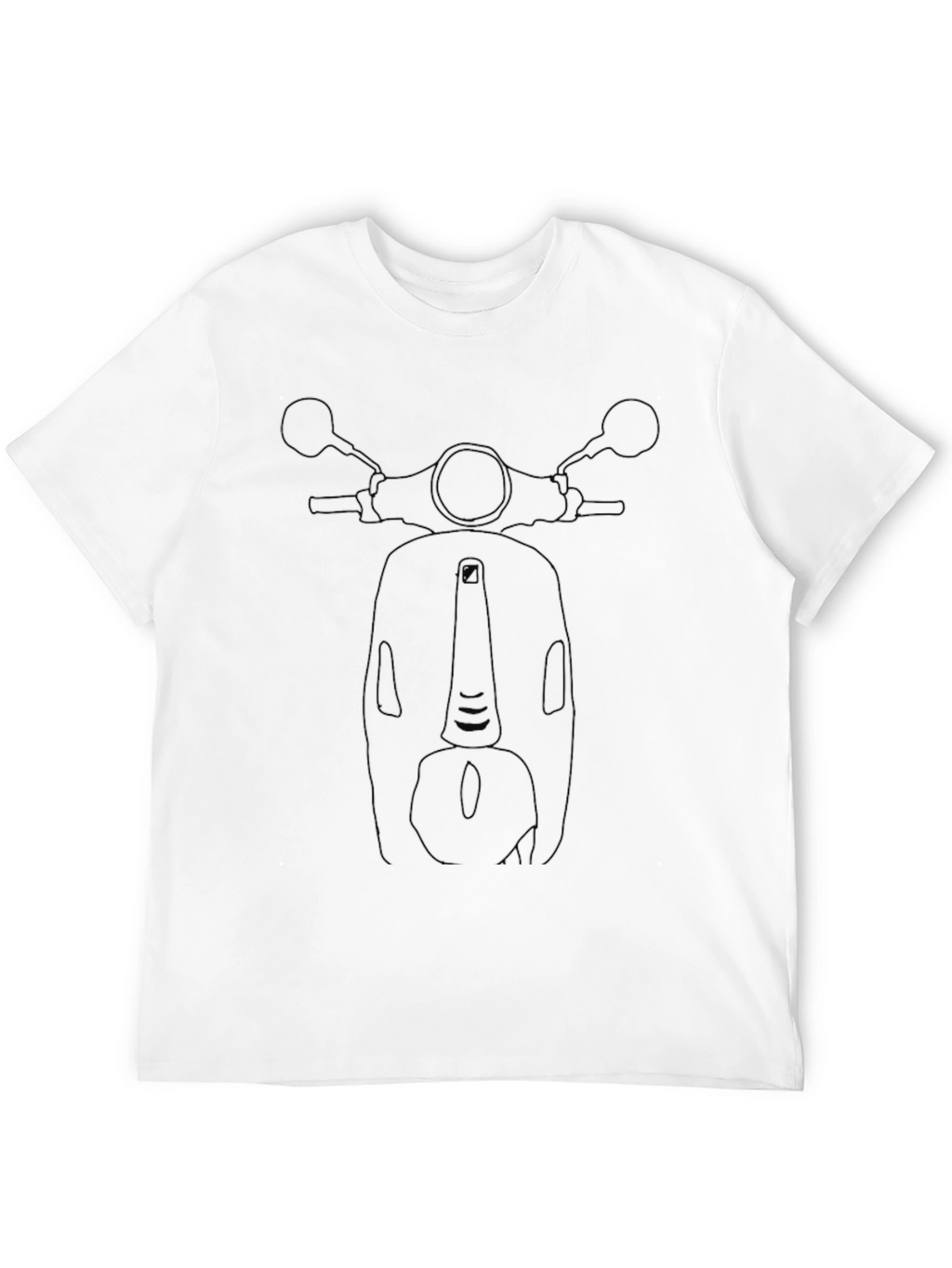 Scooter Outline T-Shirt - Black Graphic Tee