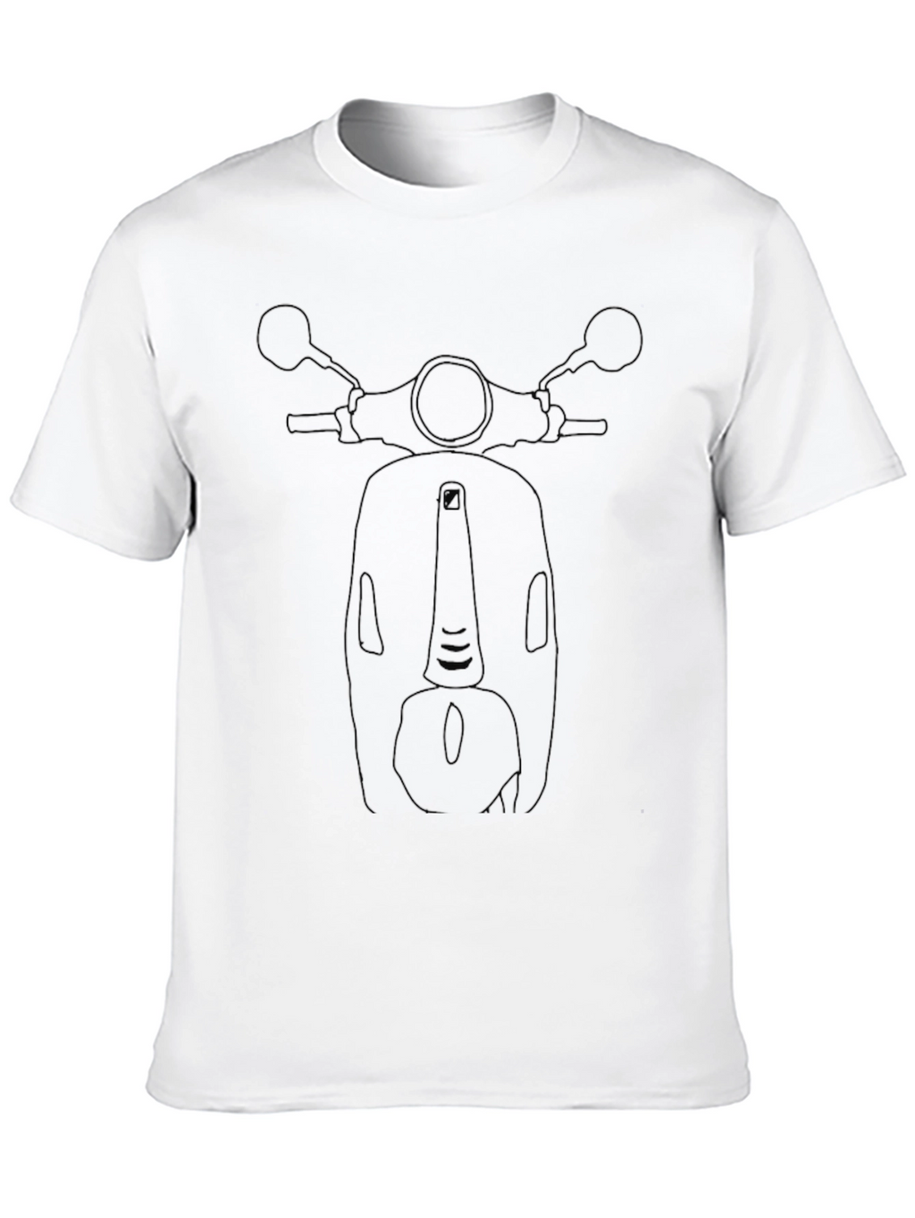 Scooter Outline T-Shirt - Black Graphic Tee