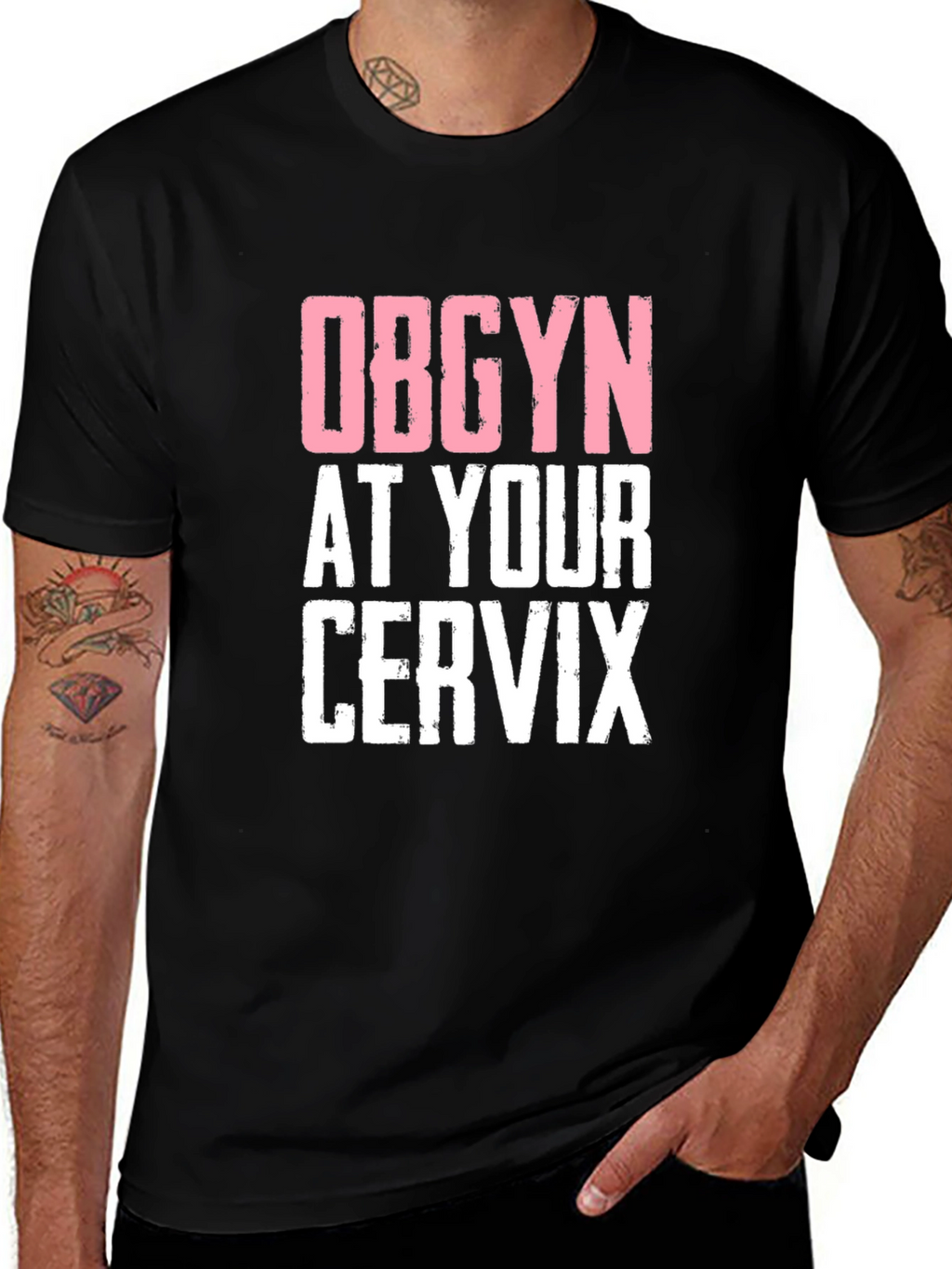 OBGYN at Your Cervix Graphic Novelty Tee