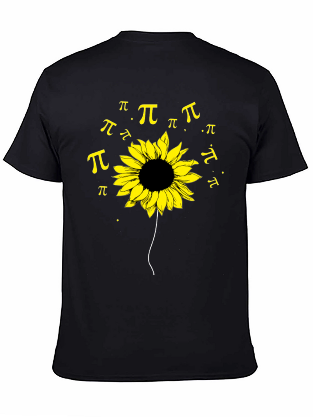 Sunflower Pi Symbol T-Shirt - Black