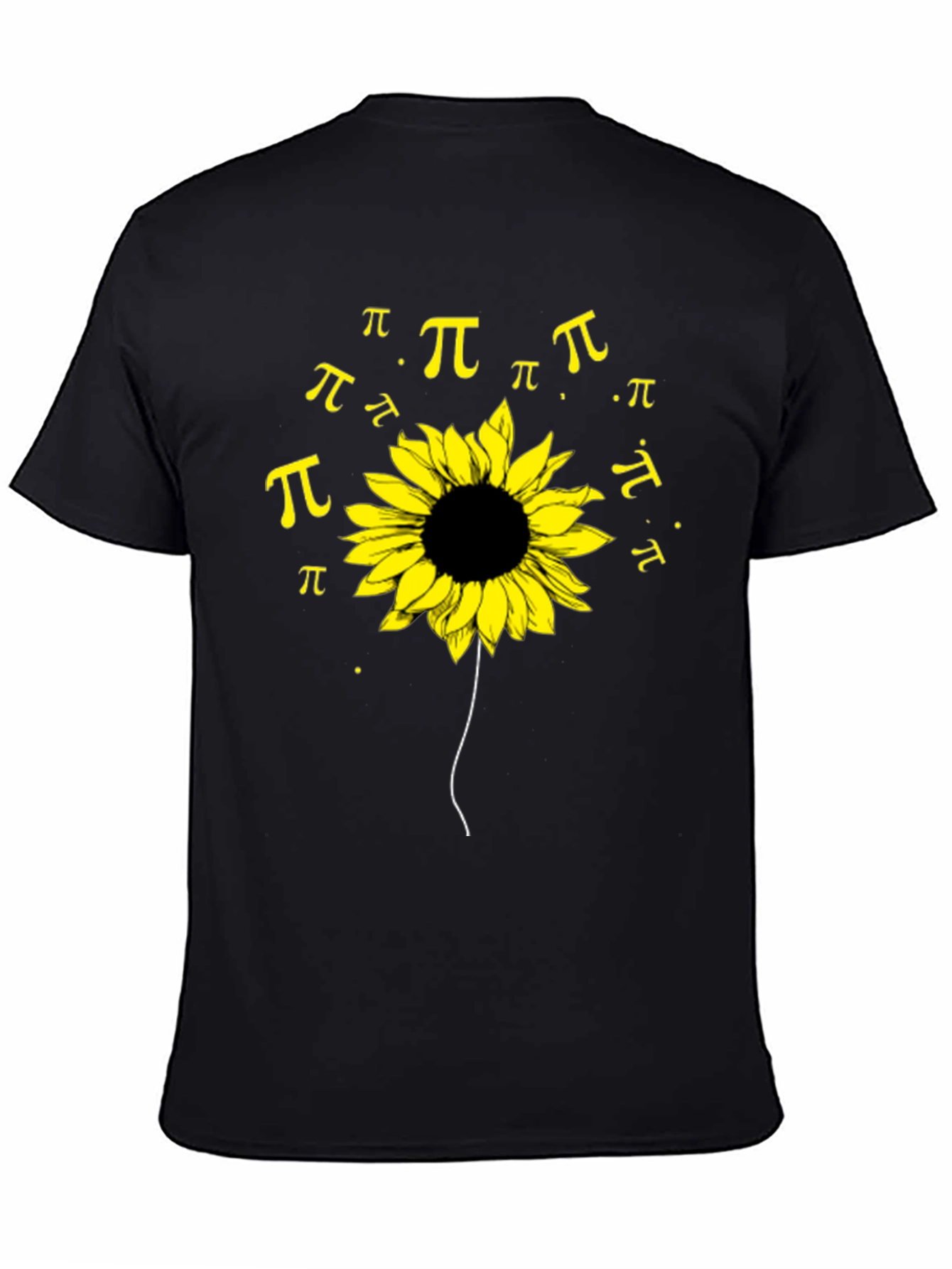 Sunflower Pi Symbol T-Shirt - Black