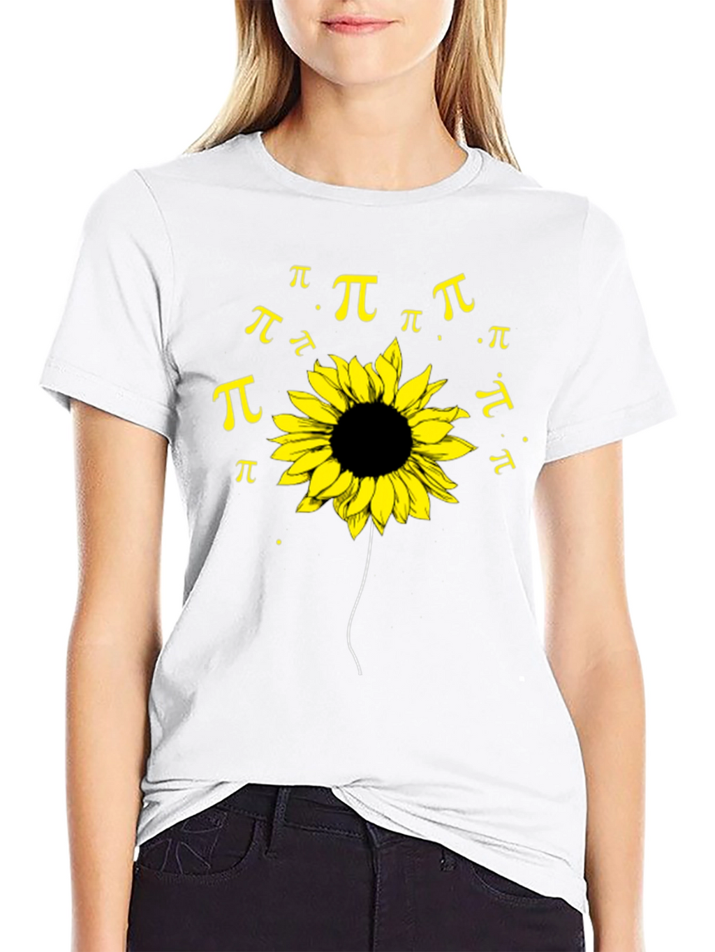 Sunflower Pi Symbol T-Shirt - Black
