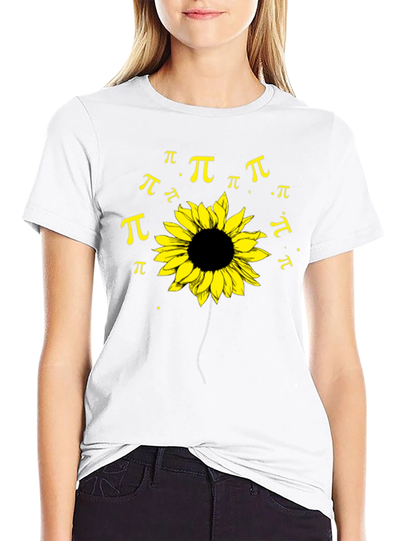 Sunflower Pi Symbol T-Shirt - Black