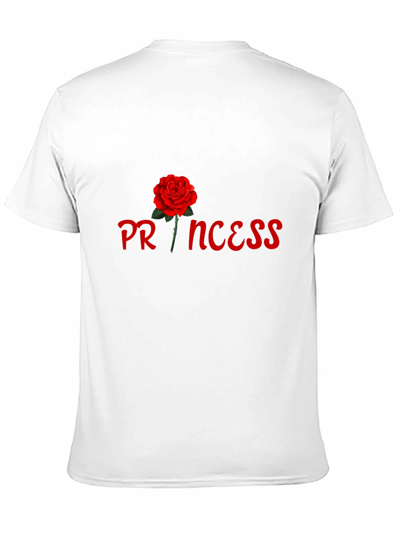 Princess Rose Graphic Tee - Stylish Black Cotton T-Shirt