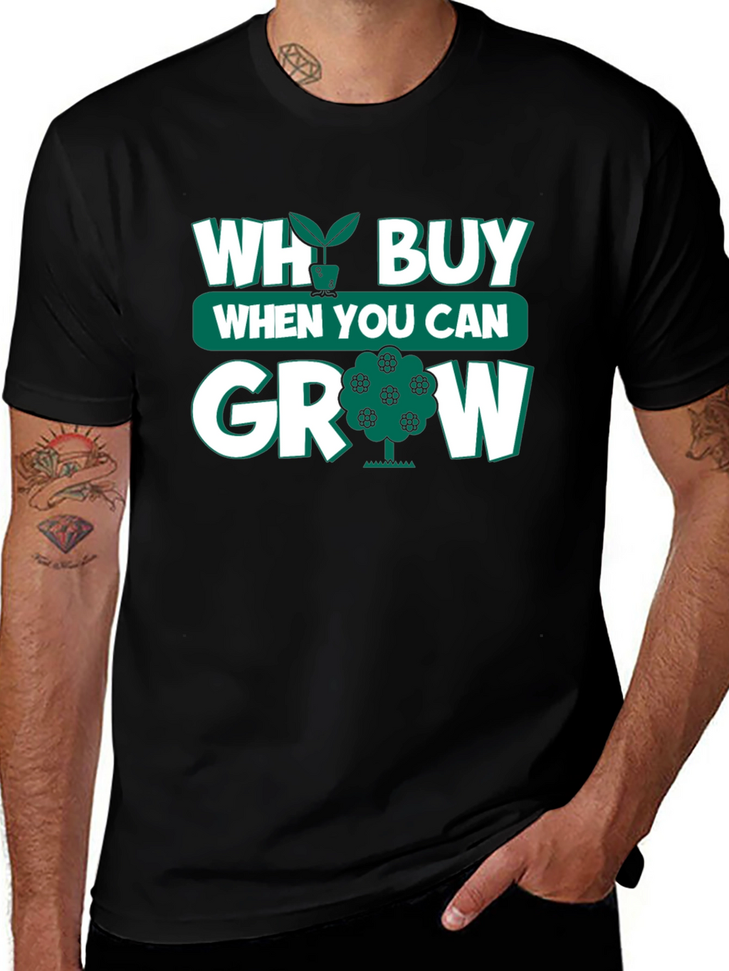 Why Buy When You Can Grow Black T-Shirt