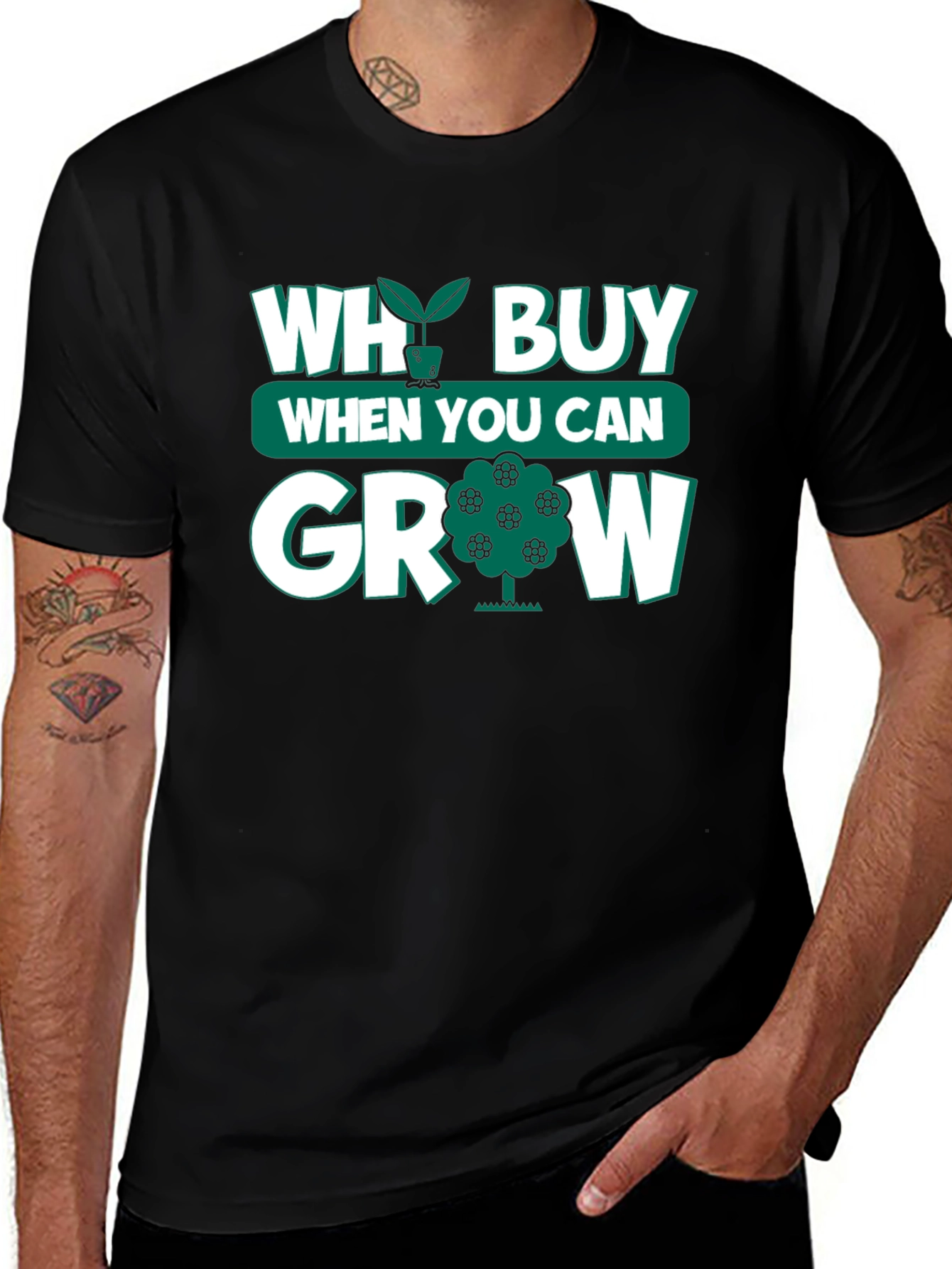 Why Buy When You Can Grow Black T-Shirt