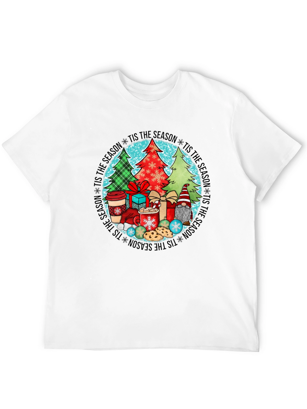 Festive Tis the Season Holiday Graphic Tee