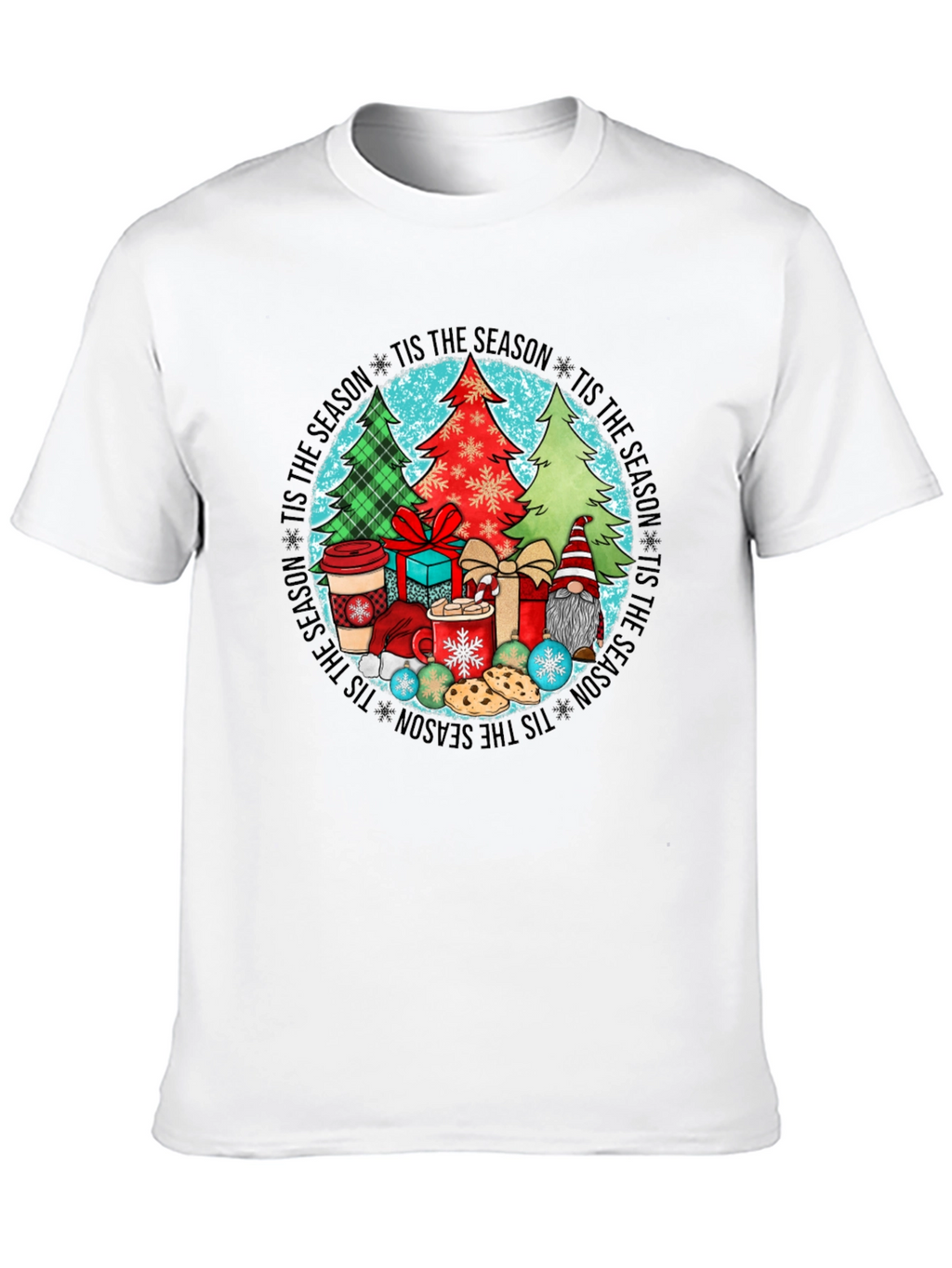 Festive Tis the Season Holiday Graphic Tee