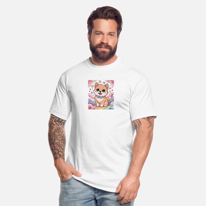 Kawaii Shiba Dog Cute Bow Tie Puppy in Pastel