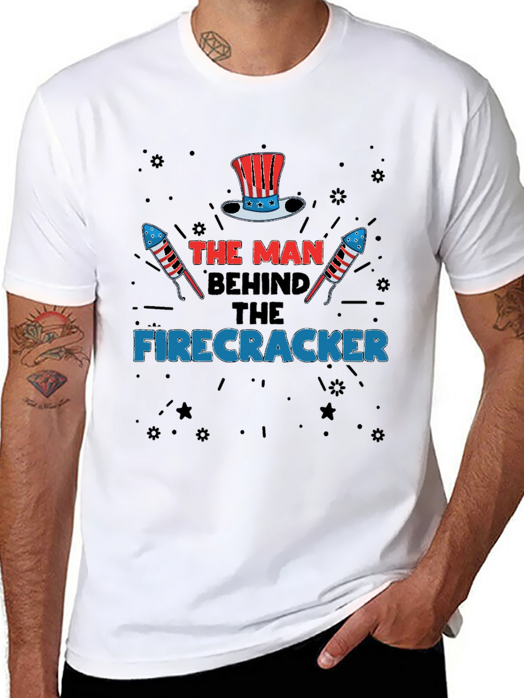 The Man Behind The Firecracker T-Shirt