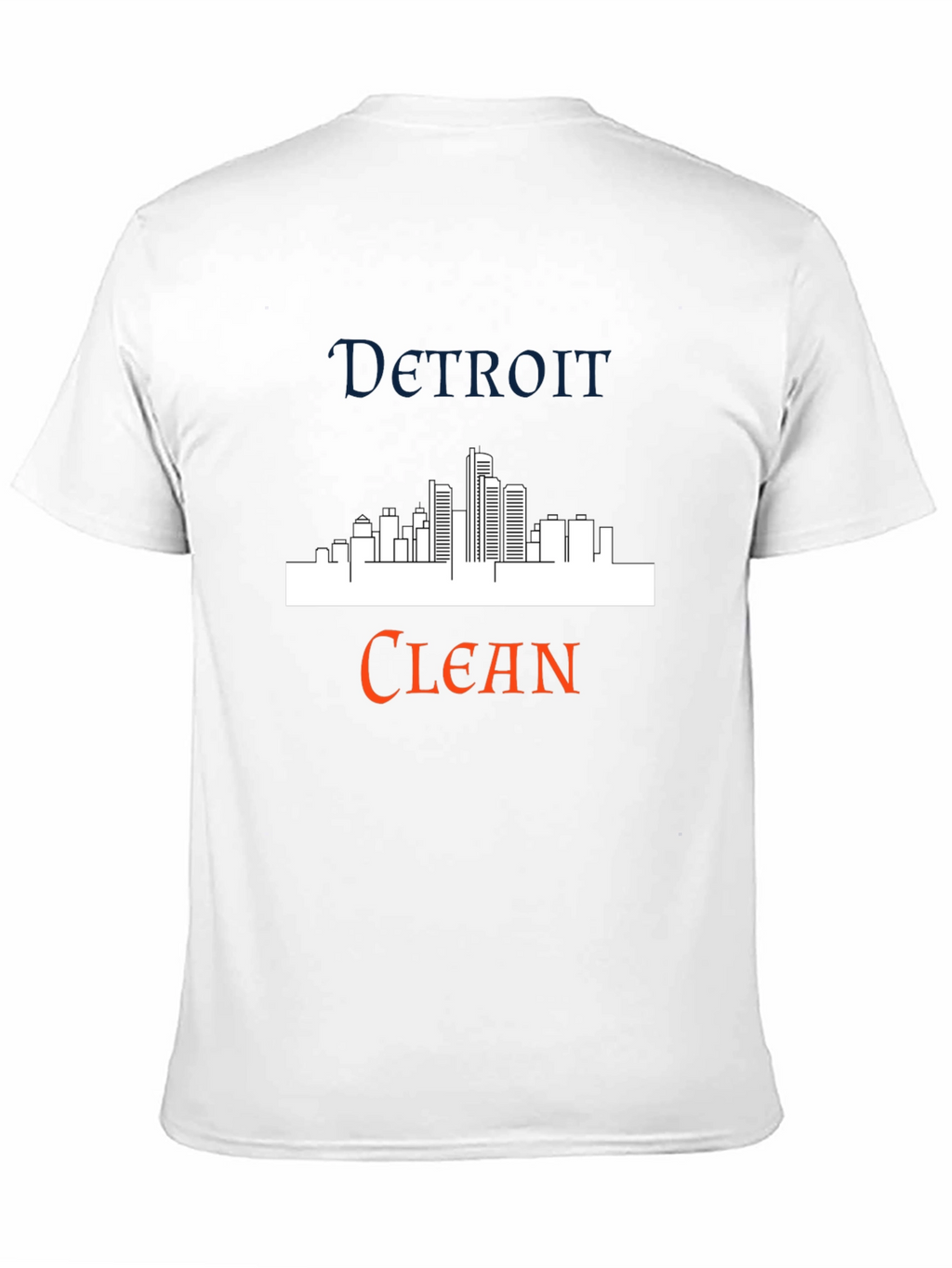 Detroit Clean Skyline Graphic Tee - Stylish Black T-Shirt