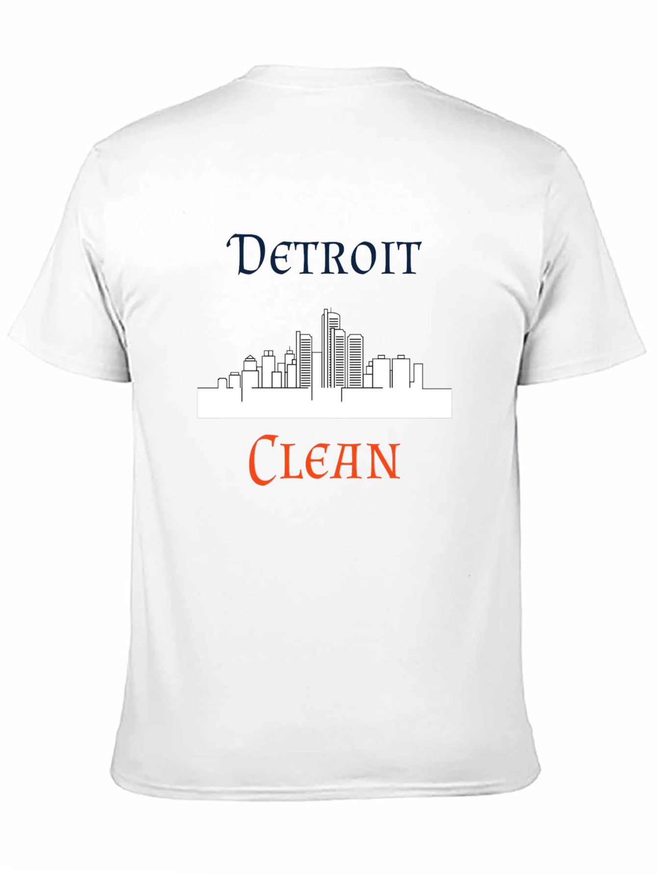 Detroit Clean Skyline Graphic Tee - Stylish Black T-Shirt
