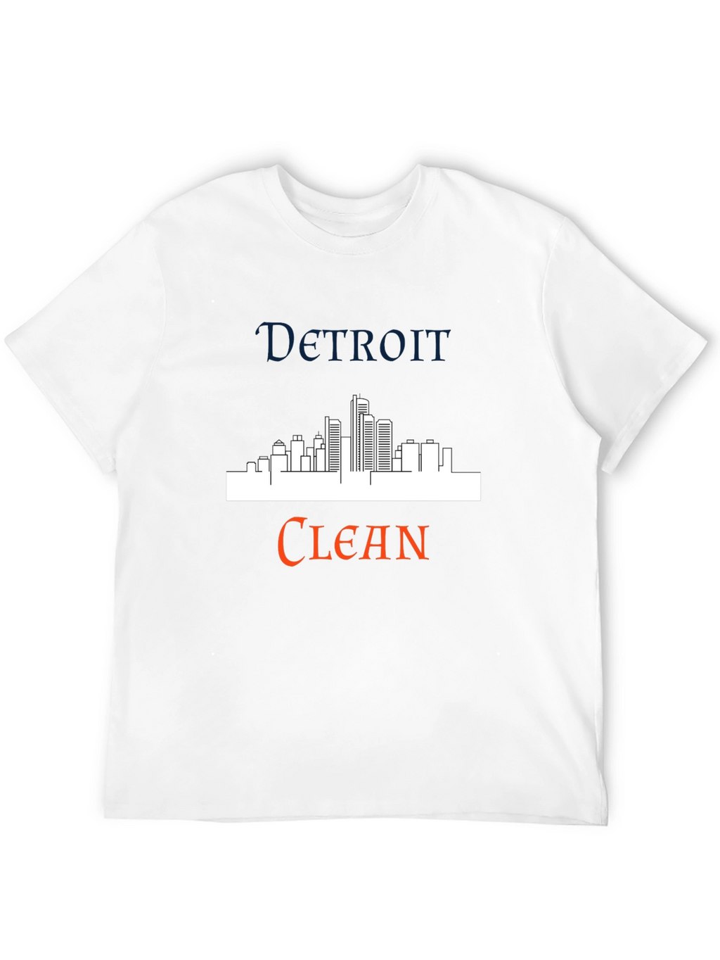 Detroit Clean Skyline Graphic Tee - Stylish Black T-Shirt