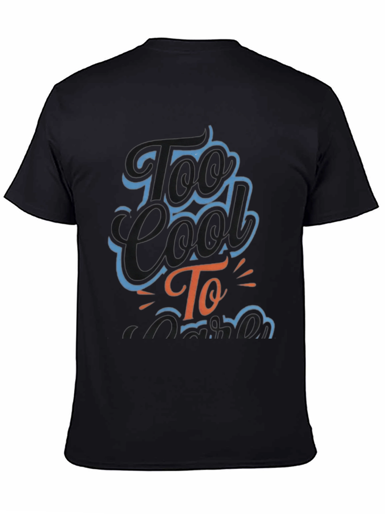 Too Cool To Argue Graphic Tee - Black Cotton Blend