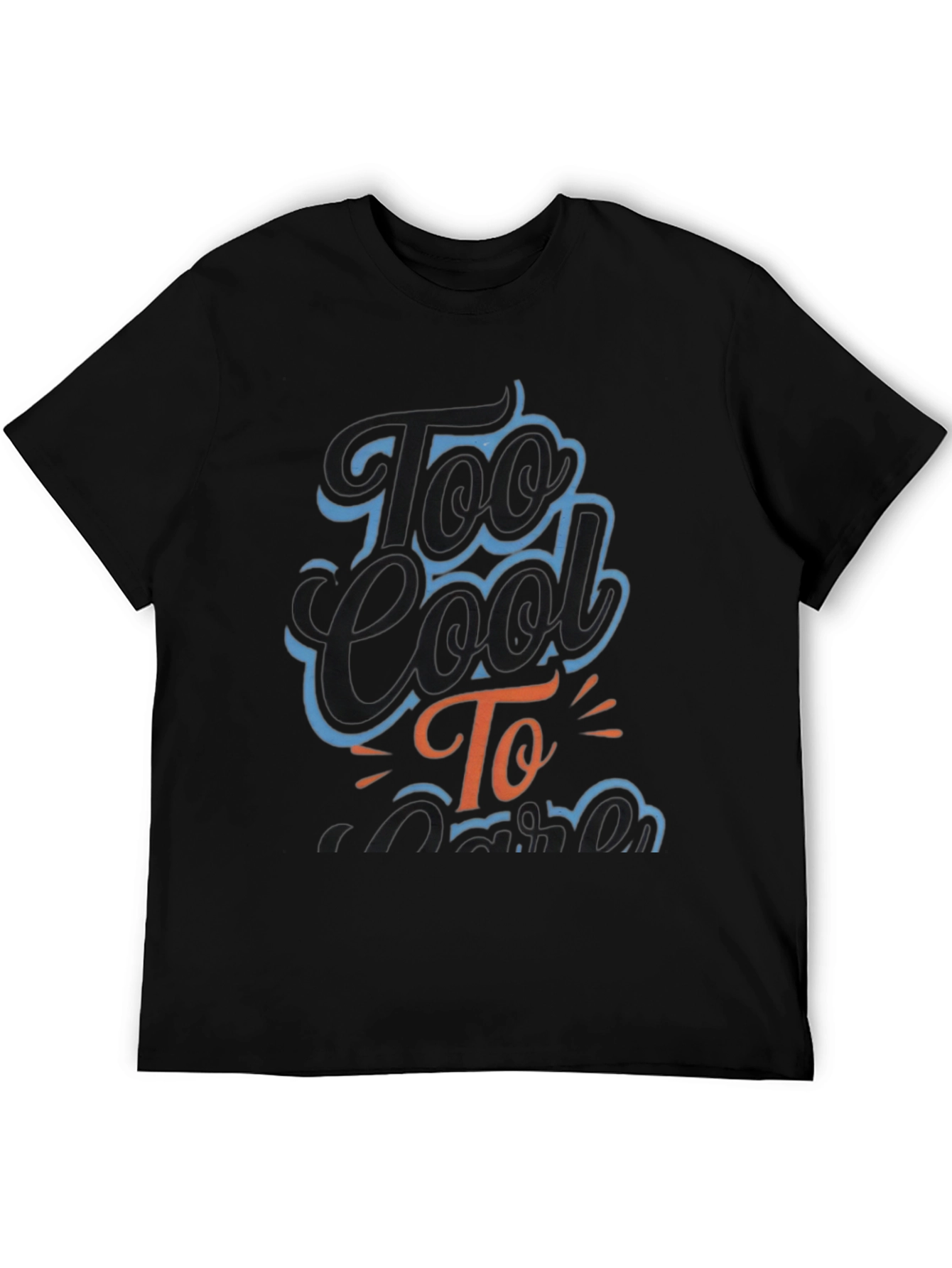 Too Cool To Argue Graphic Tee - Black Cotton Blend