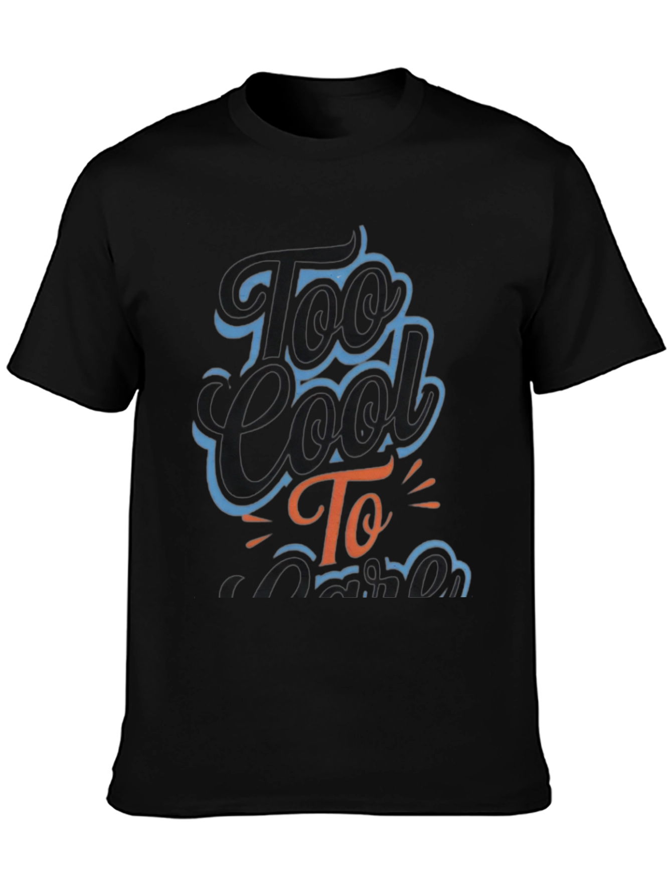 Too Cool To Argue Graphic Tee - Black Cotton Blend
