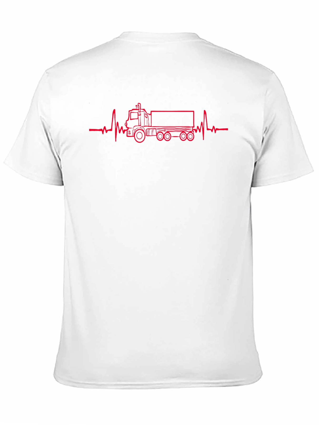 Truck Heartbeat Graphic T-Shirt - Black