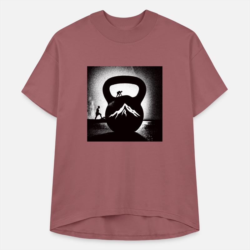 Kettlebell climbing adventure workout funny art