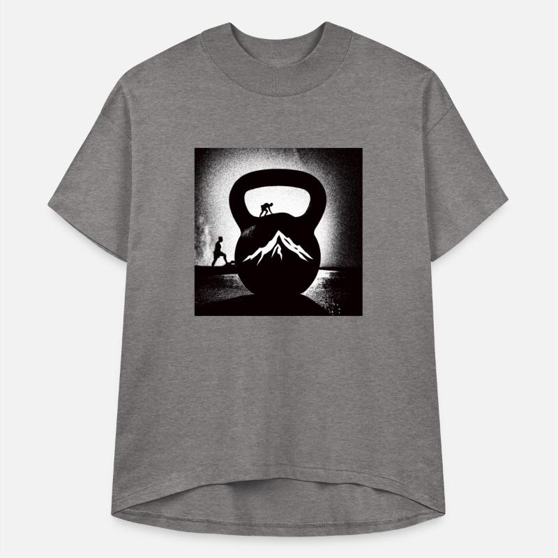 Kettlebell climbing adventure workout funny art