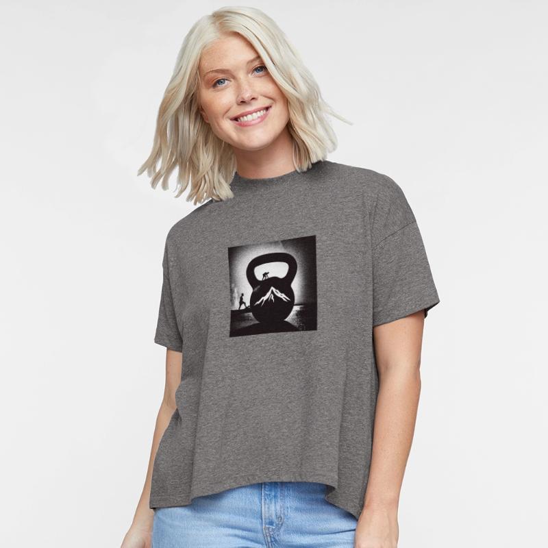 Kettlebell climbing adventure workout funny art