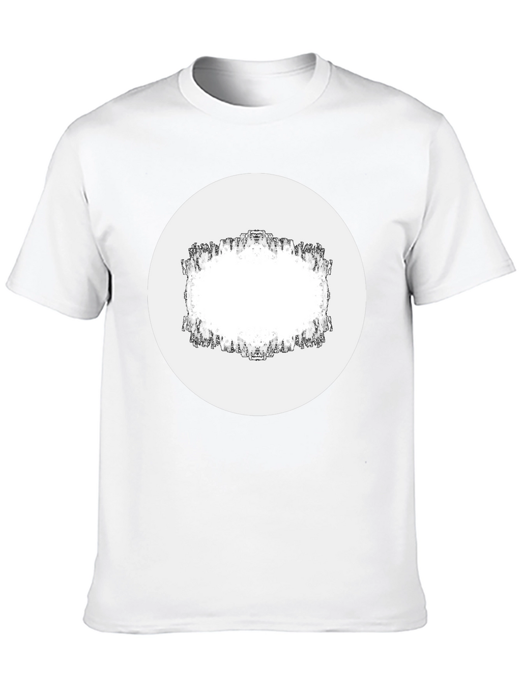 Modern Black T-Shirt with Geometric Frame Design