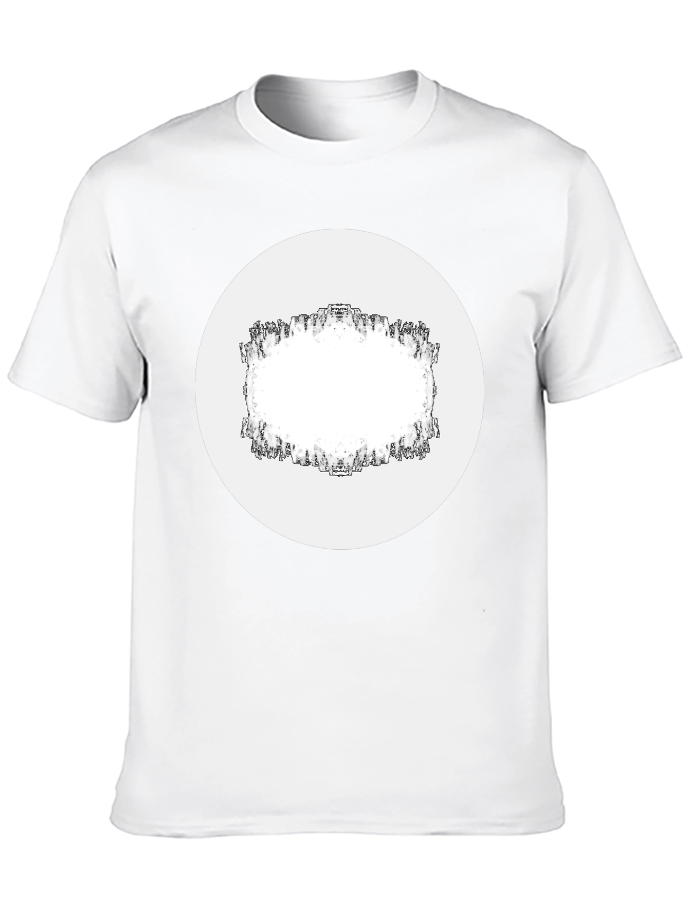 Modern Black T-Shirt with Geometric Frame Design