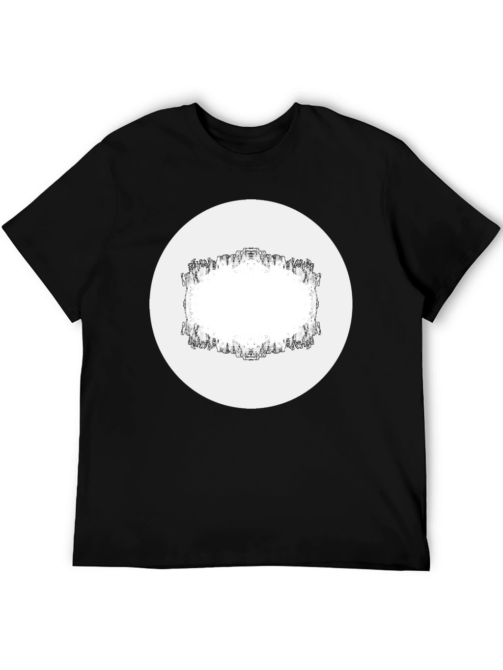 Modern Black T-Shirt with Geometric Frame Design