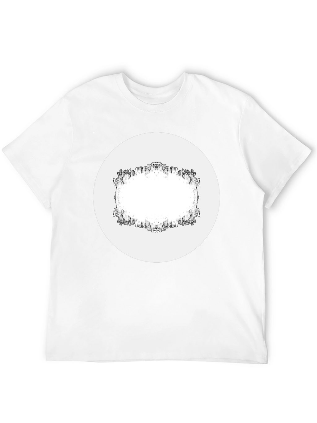 Modern Black T-Shirt with Geometric Frame Design