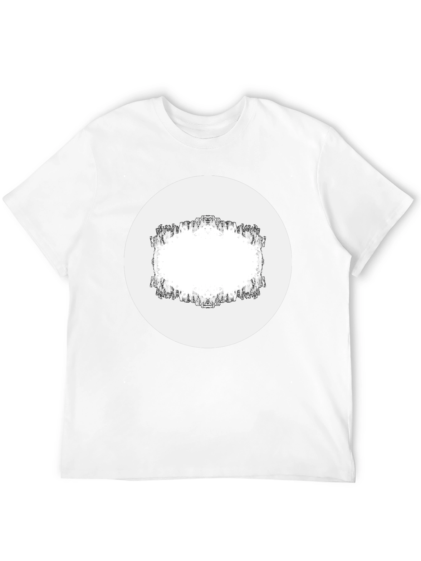 Modern Black T-Shirt with Geometric Frame Design