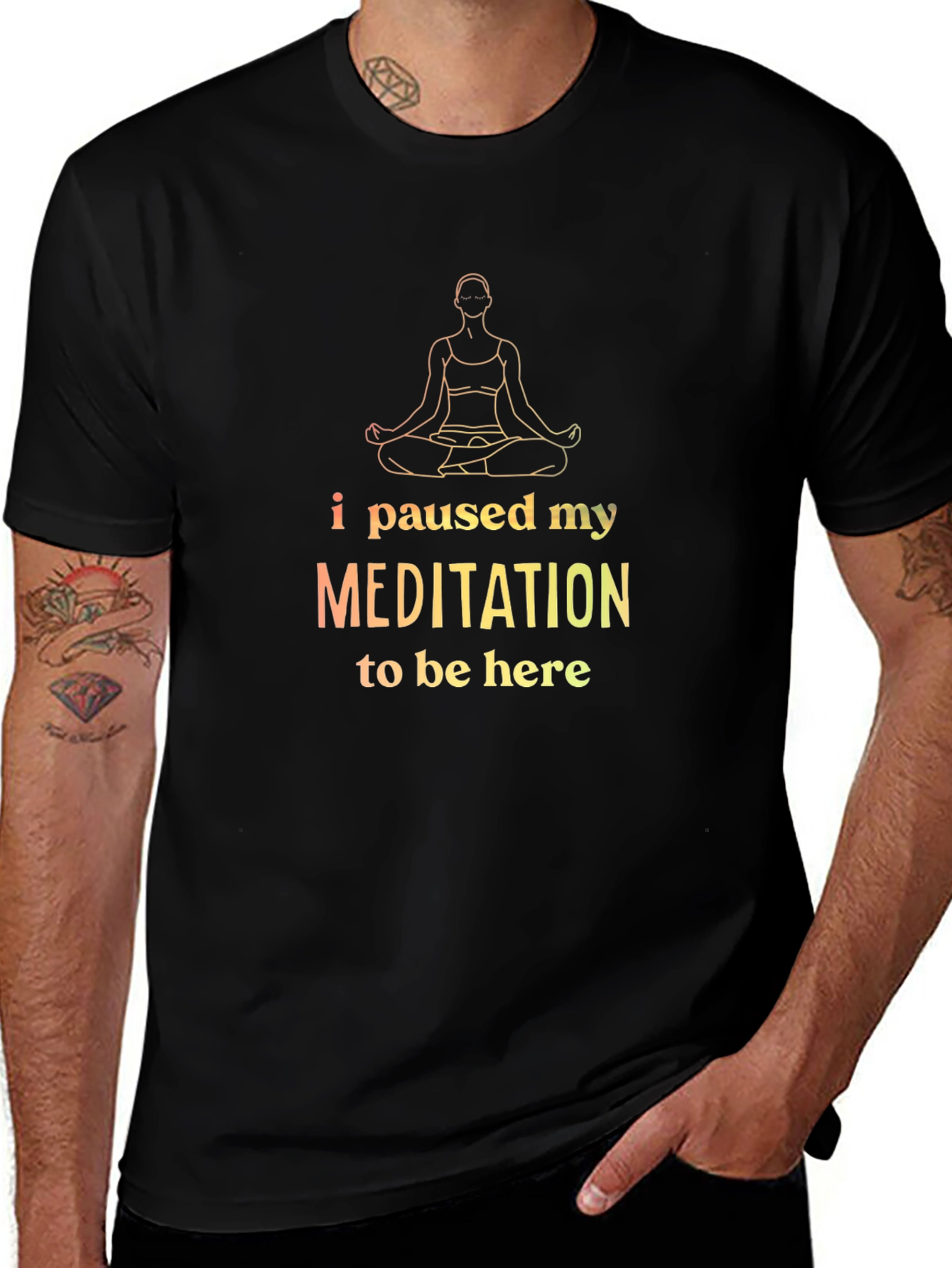 Meditation Break T-Shirt: Zen Style Black Tee