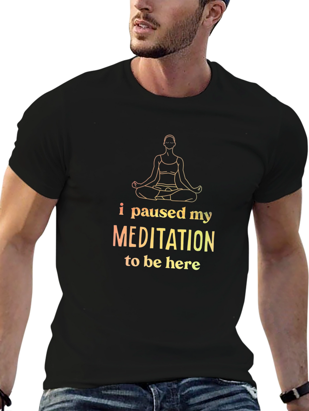 Meditation Break T-Shirt: Zen Style Black Tee