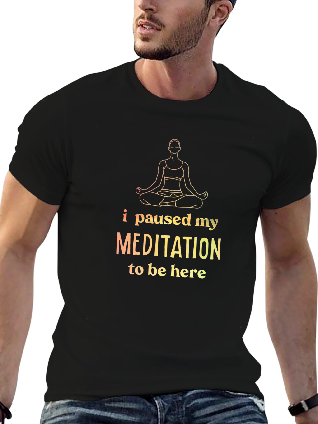 Meditation Break T-Shirt: Zen Style Black Tee