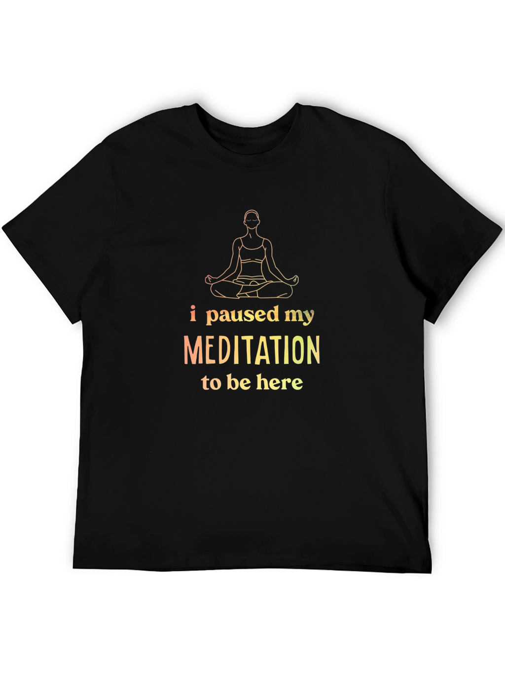 Meditation Break T-Shirt: Zen Style Black Tee