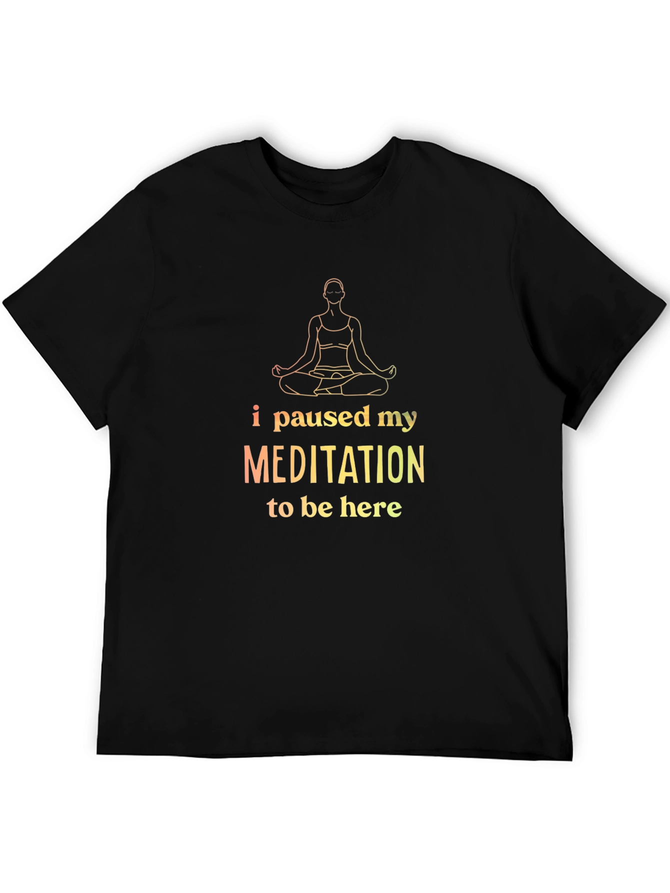 Meditation Break T-Shirt: Zen Style Black Tee