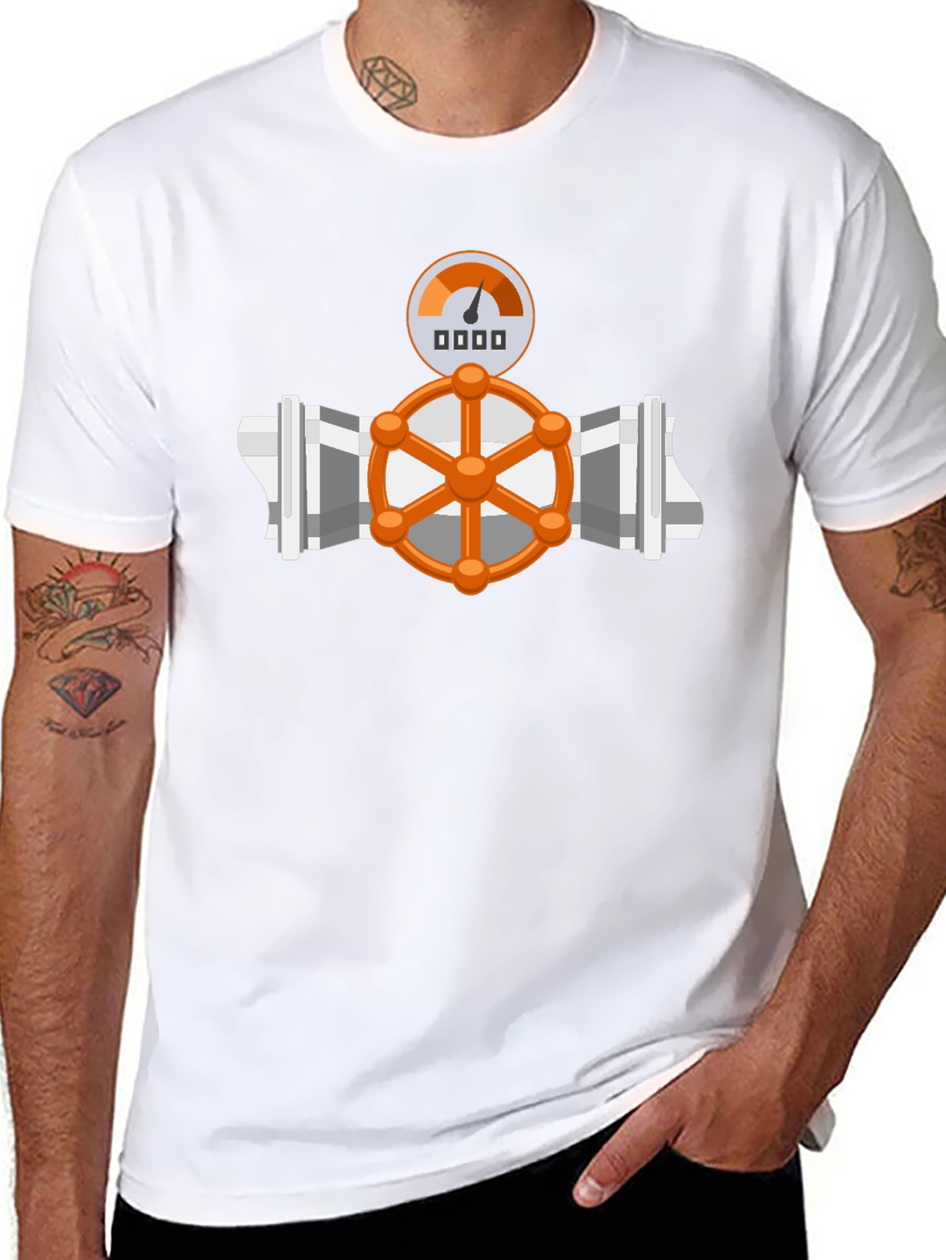 Plumbing Valve Graphic T-Shirt