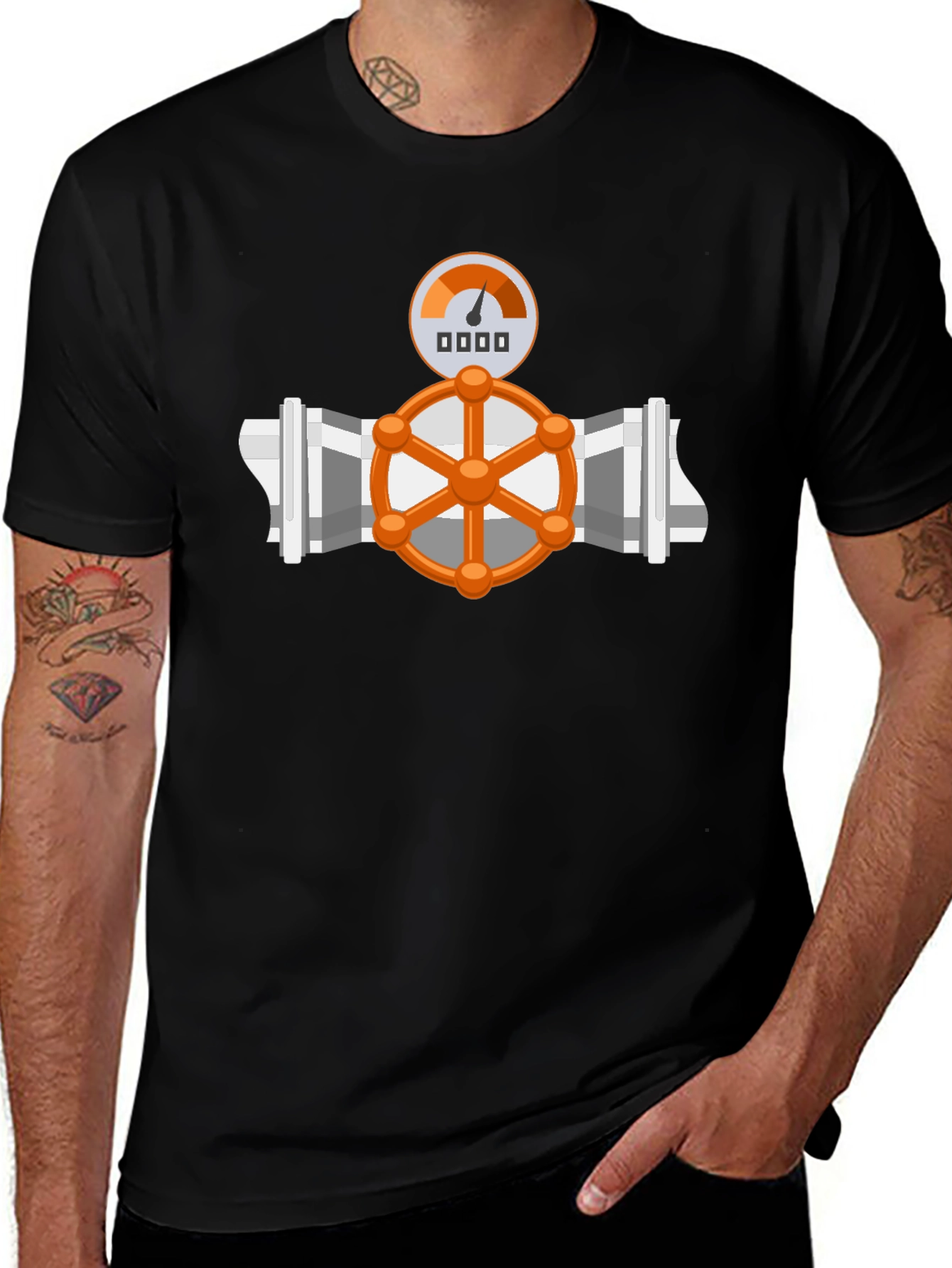Plumbing Valve Graphic T-Shirt