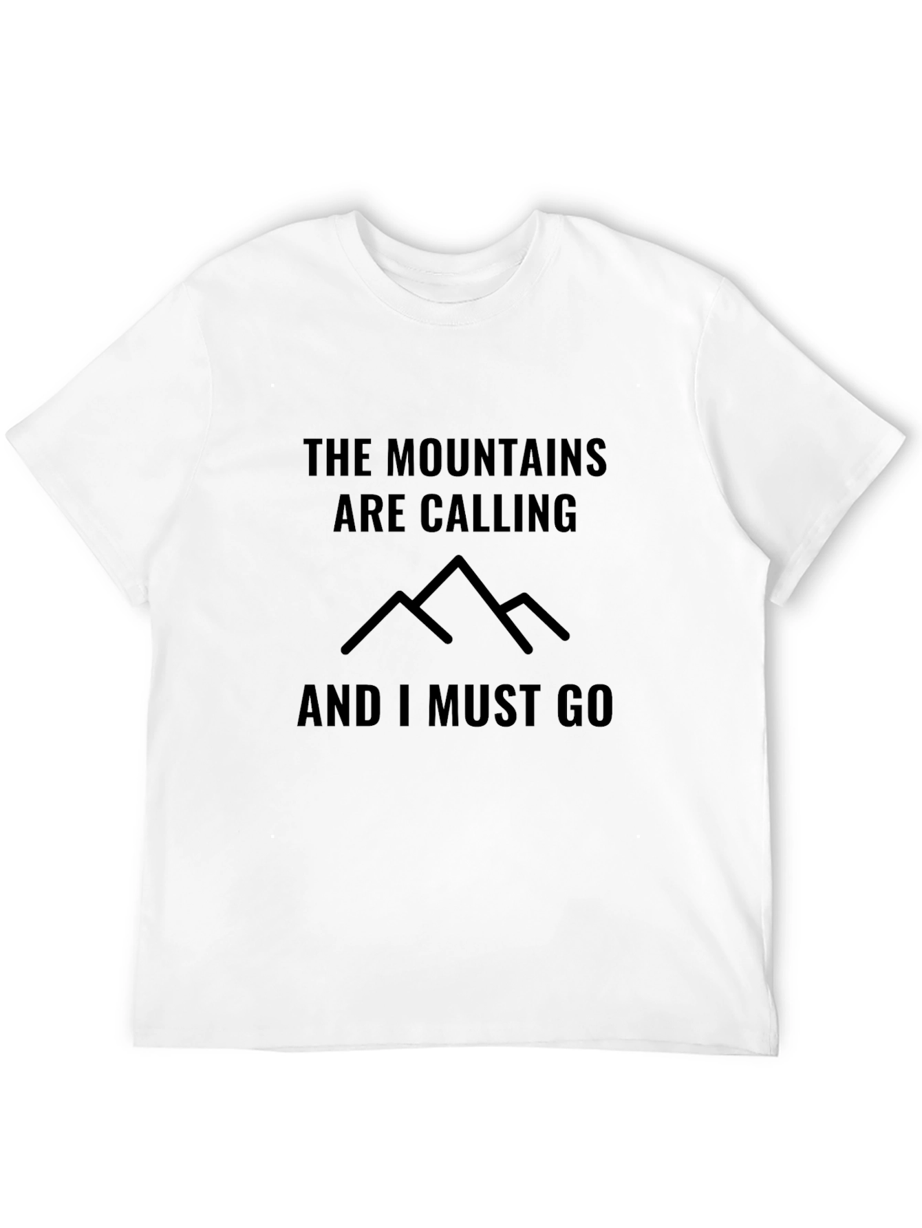 Mountains are Calling Black Graphic Tee