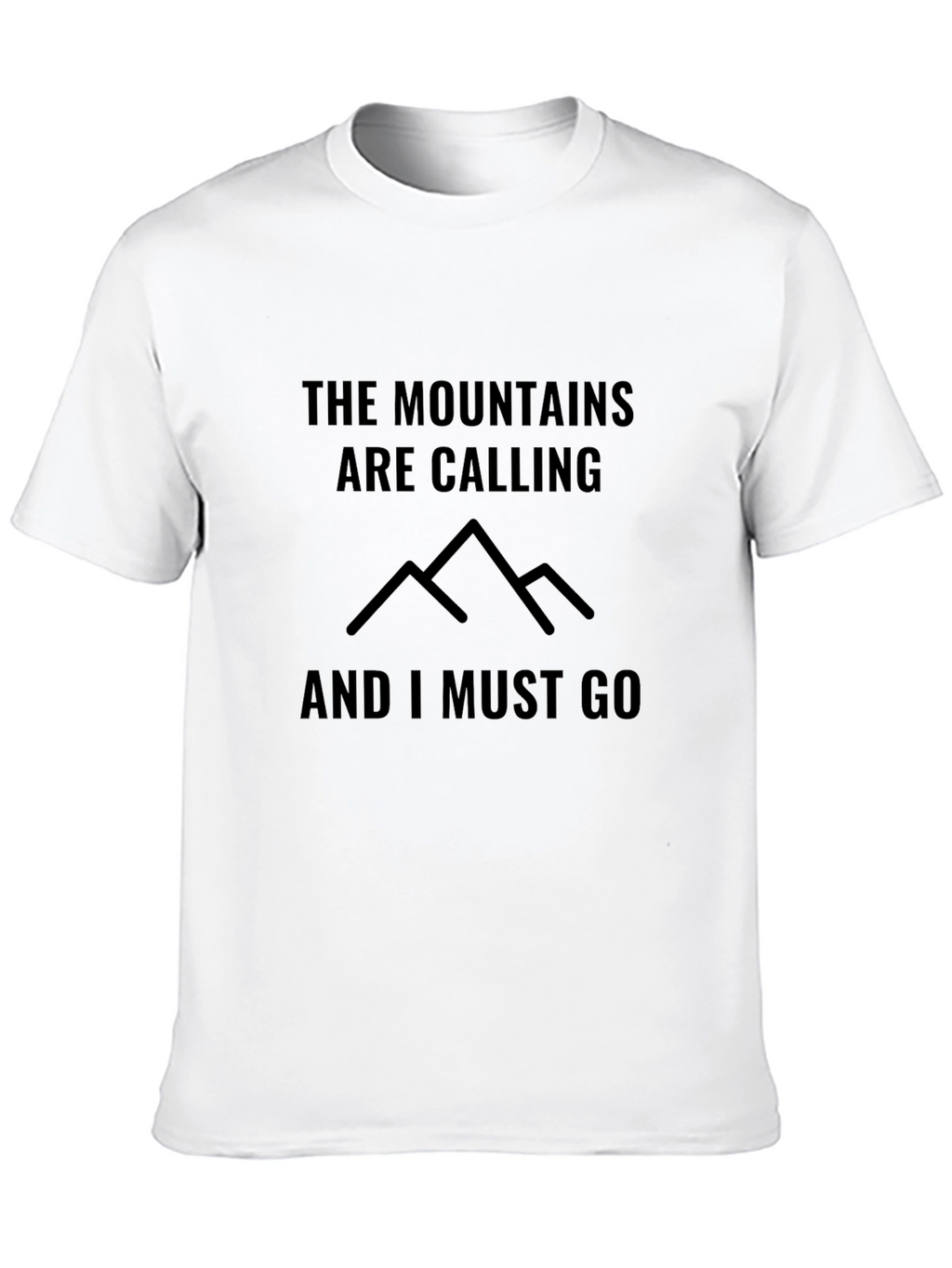 Mountains are Calling Black Graphic Tee