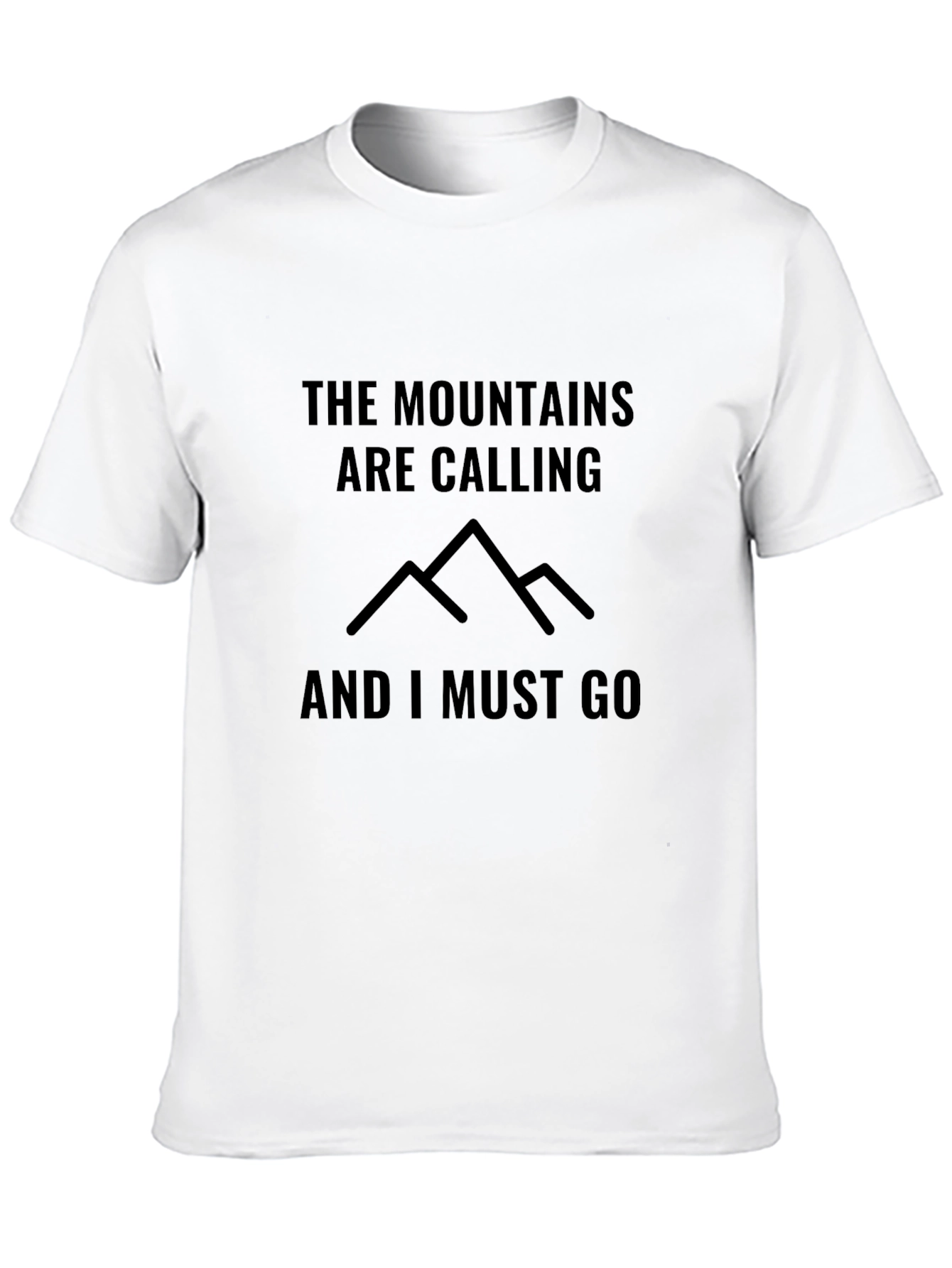Mountains are Calling Black Graphic Tee