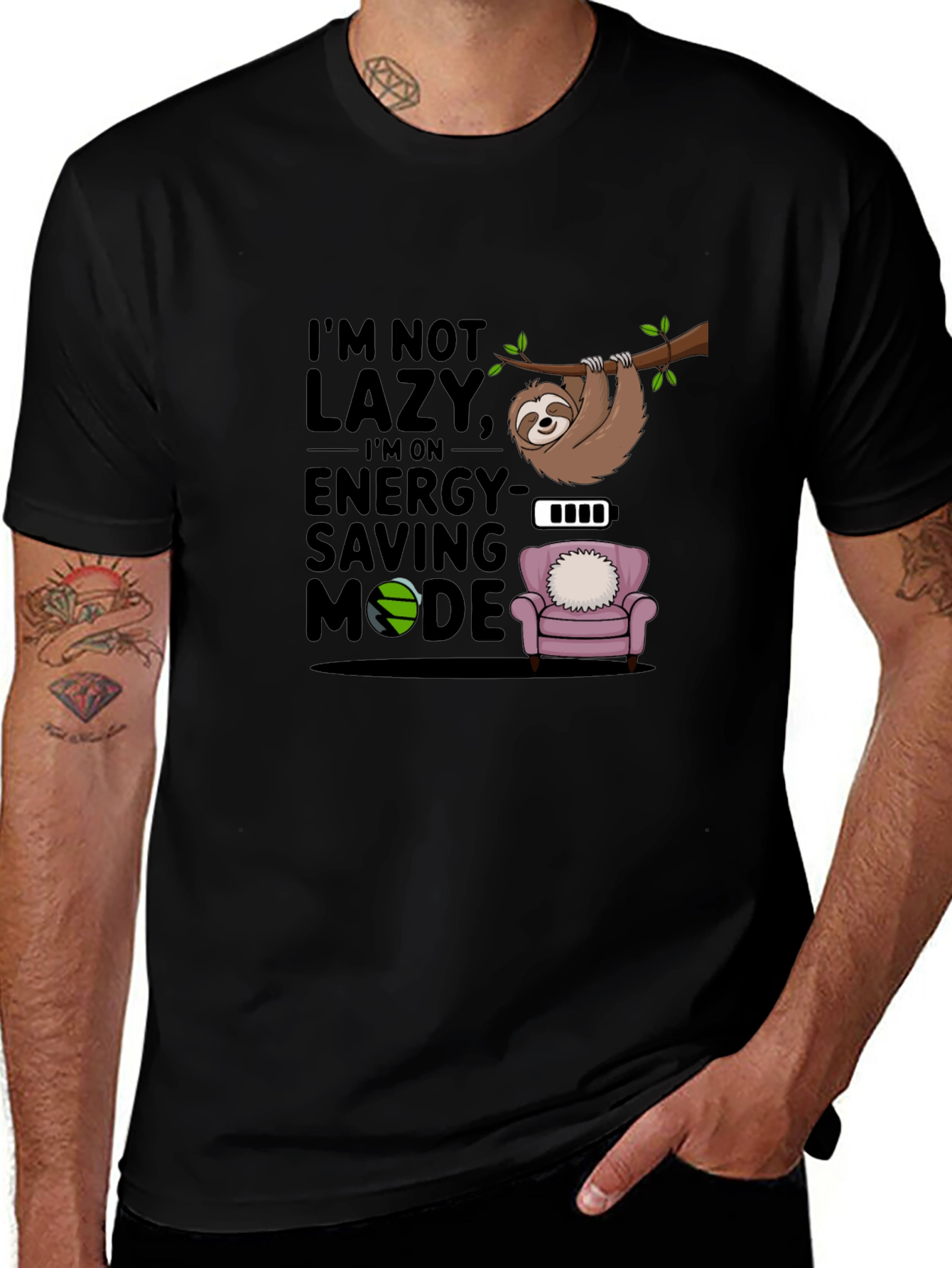 Im Not Lazy T-Shirt Sloth Energy Saving Mode Tee