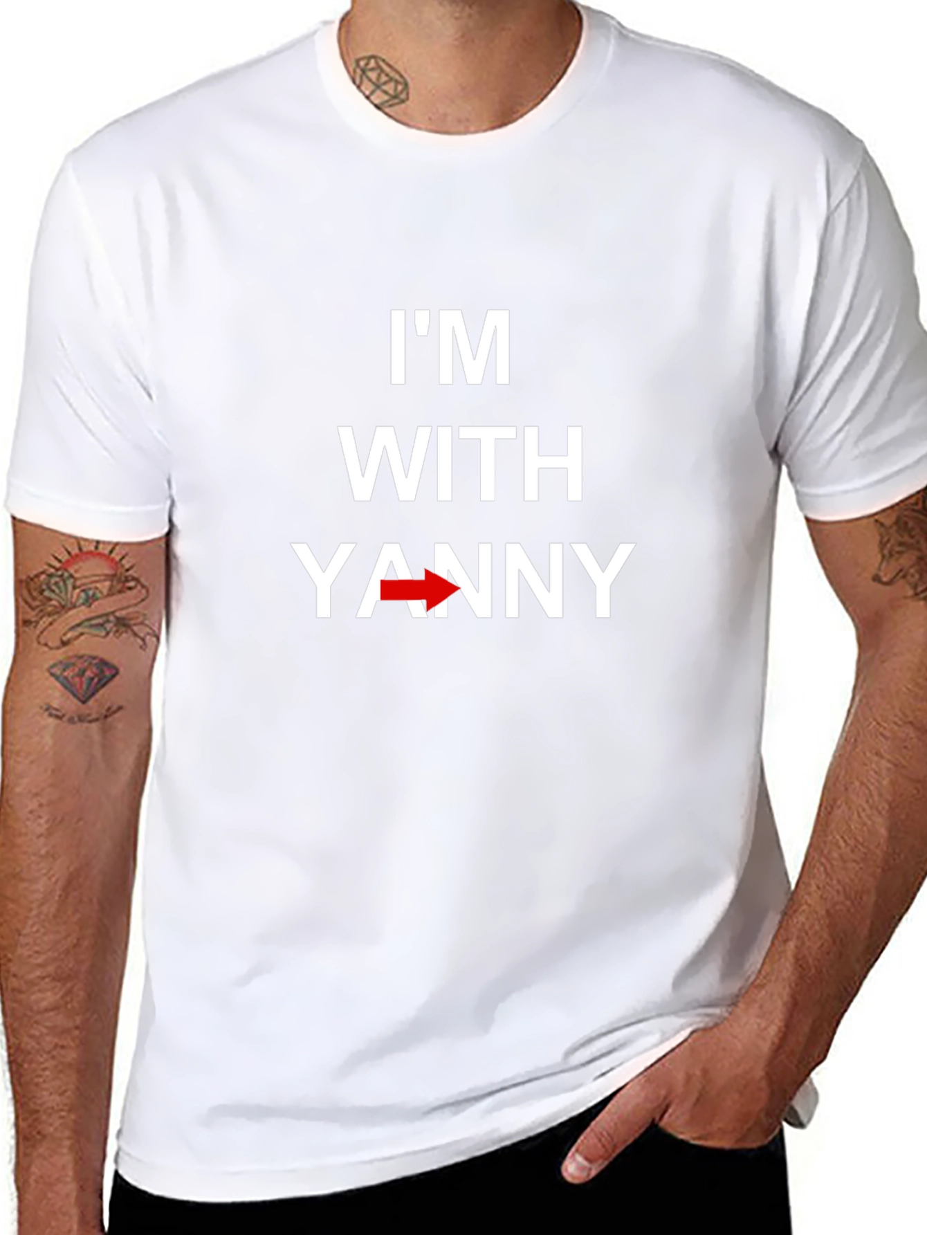 Im With Yanny T-Shirt - Funny Optical Illusion Tee