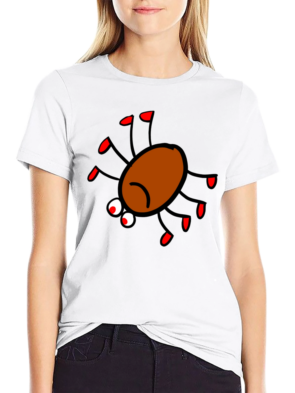 Spider Graphic Print Black T-Shirt