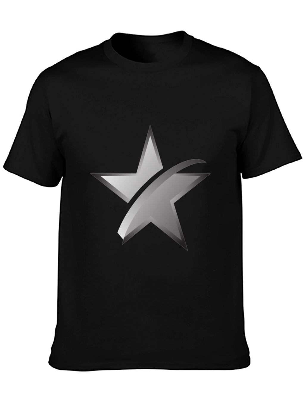 Sleek Star Graphic Black T-Shirt