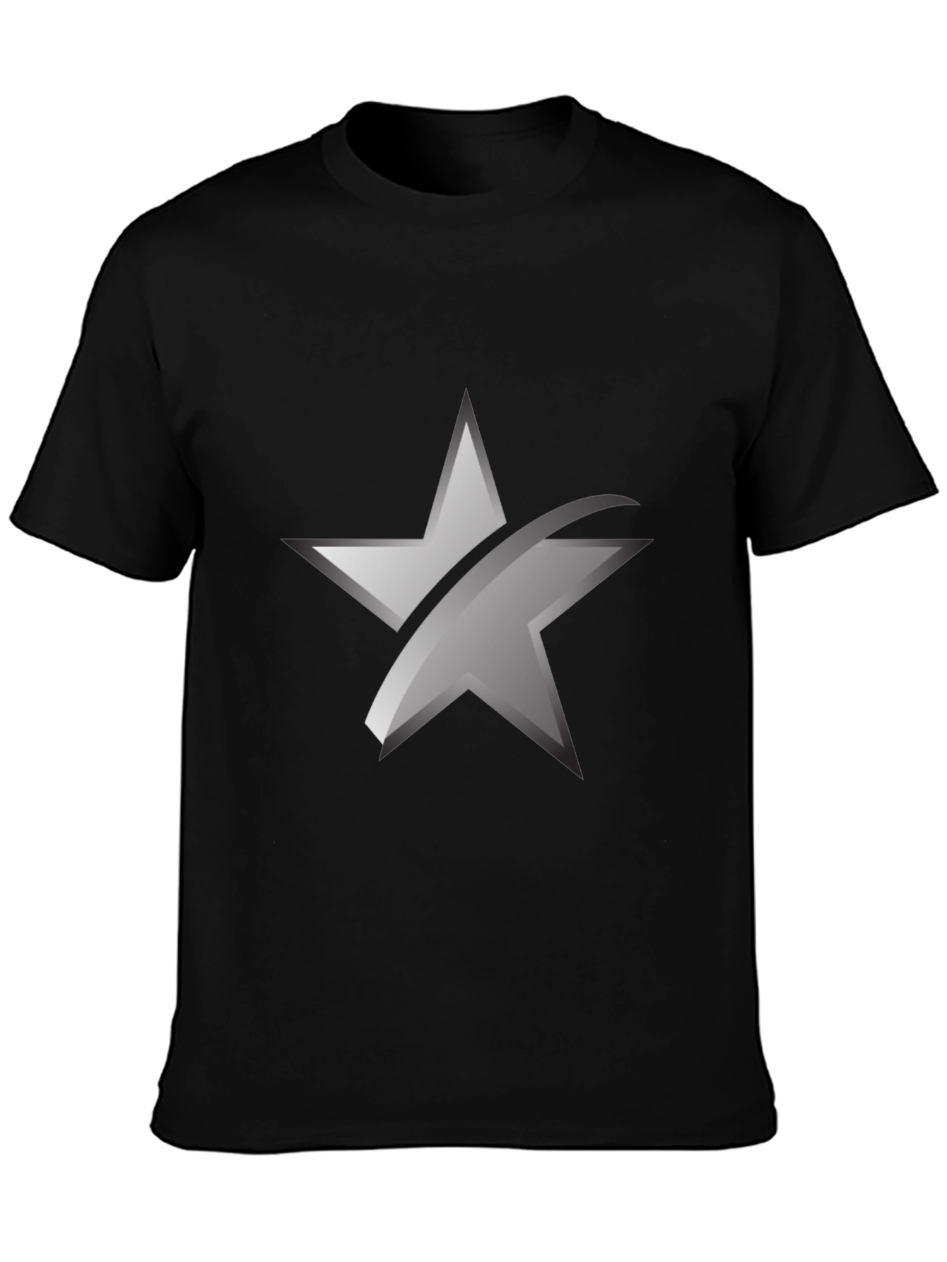 Sleek Star Graphic Black T-Shirt