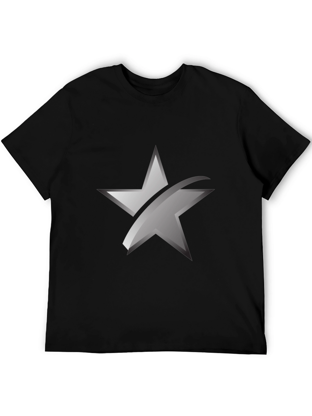 Sleek Star Graphic Black T-Shirt