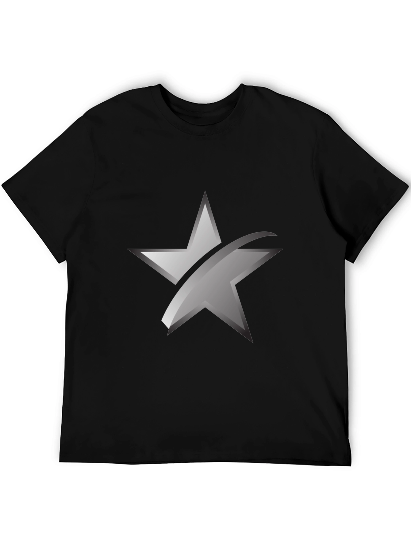 Sleek Star Graphic Black T-Shirt