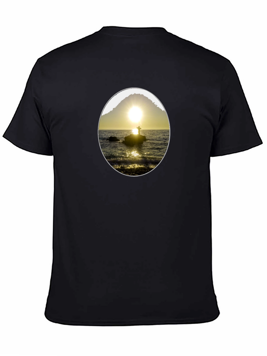 Sunset Silhouette Graphic Tee - Black
