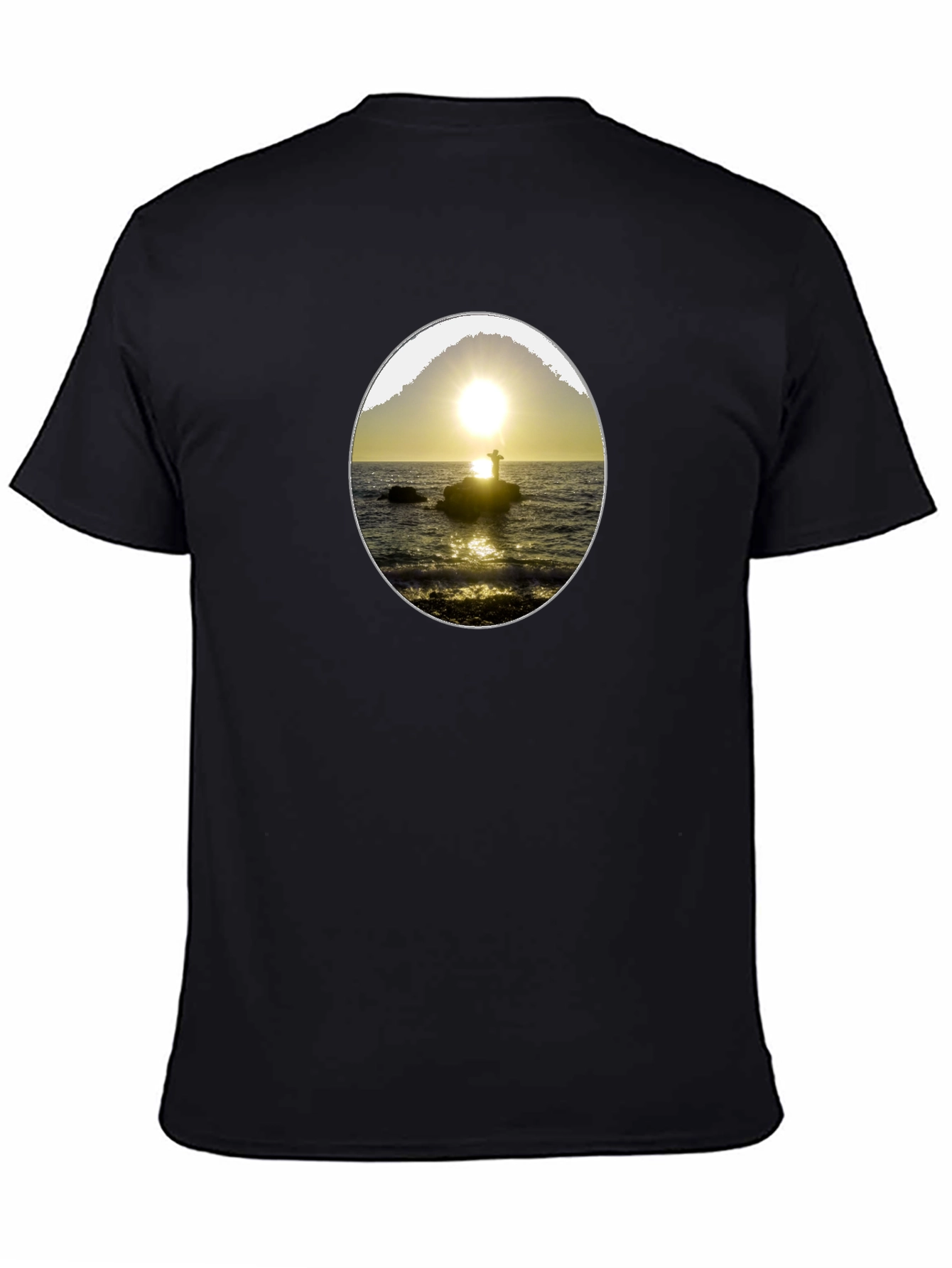 Sunset Silhouette Graphic Tee - Black