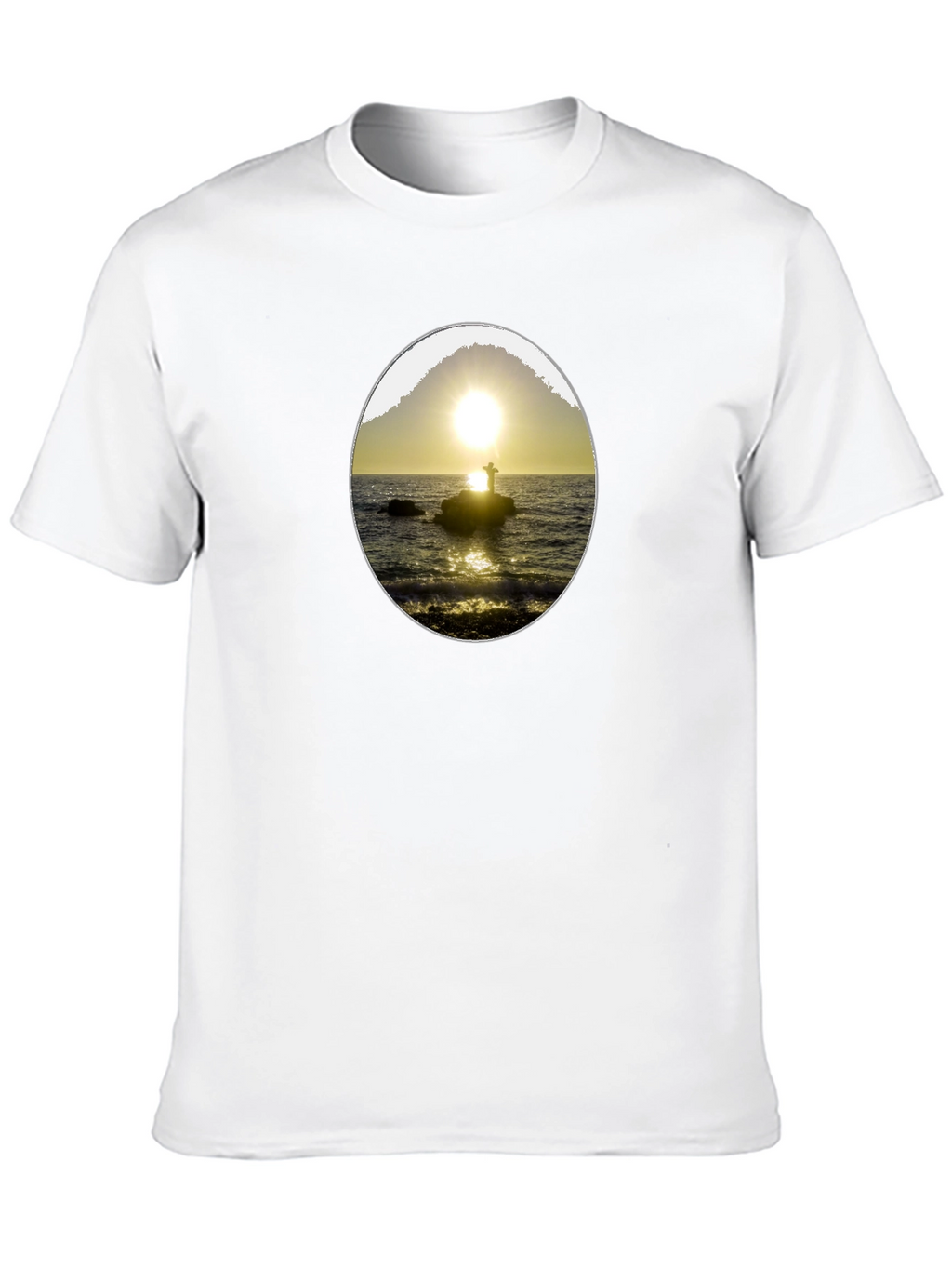 Sunset Silhouette Graphic Tee - Black
